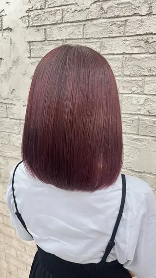 ミディアム 艶髪ブリーチカラー 💗manaka💗のヘアスタイル