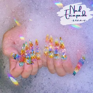 ロング ネイル クロキ 。のネイルデザイン