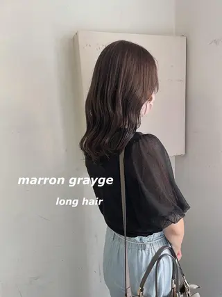 ロング カラー 切りっぱなしボブ ソノキユウカのヘアスタイル