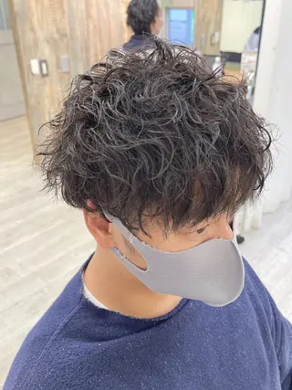 ミディアム パーマ メンズ メンズ専門 Stylist吉川のヘアスタイル