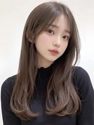 セミロング カラー 韓国/レイヤーカット 髪質改善特化のヘアスタイル