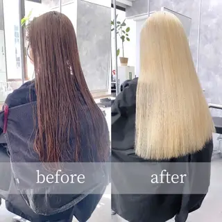 ロング ハイトーン×エクステ 💞くるみのヘアスタイル