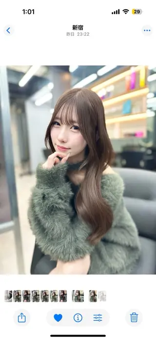 セミロング 韓国風/ワンホンヘア 髪質改善/MaCoのヘアスタイル