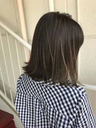 ミディアム カラー メンズハイトーン メンズバレイヤージュのヘアスタイル