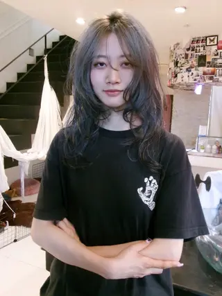 セミロング 早川 豪のヘアスタイル