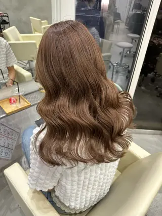 セミロング カラー さあや 【透け感/艶感】のヘアスタイル