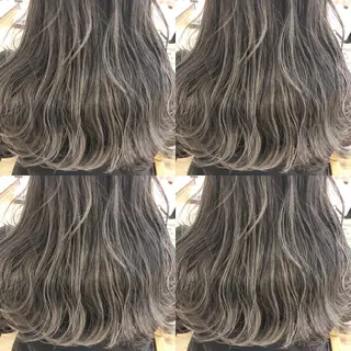 ロング カラー 上川 開生のヘアスタイル