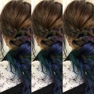 ロング カラー ヘアアレンジ ヘアサロンオスカー 岸和田蛸地蔵店のヘアスタイル