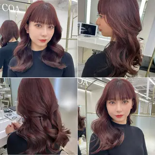 セミロング カラー COA GINZA 空也/前髪/顔まわりのヘアスタイル
