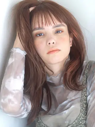 ミディアム カラー 🎀ハイトーン/レイ ヤー/Reina🎀のヘアスタイル