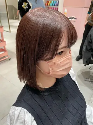 カラー くびれショート/パー マ/🐬永井瑠栞🐬のヘアスタイル