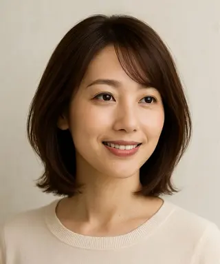 ミディアム 髪質改善/マツエク 透明感カラー衣笠のヘアスタイル