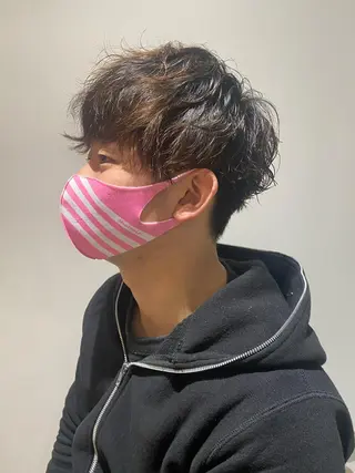 ショート パーマ 藤原 侑香のヘアスタイル