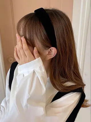 カラー 似合わせトレンド🤍 韓国スタイル🤍のヘアスタイル