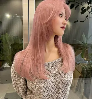 ロング カラー Belle五丁目店所属・ハイトーンブリーチ 宗像 快歩のヘアスタイル