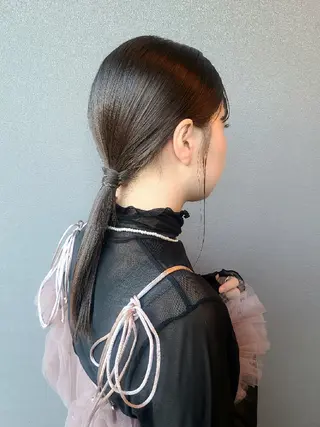 ロング ヘアアレンジ yolo.所属・夜特化型ヘアサロン 𓃱yolo.タナベのヘアスタイル