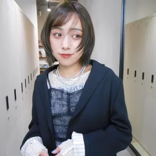 ミディアム おしゃれボブ/暖色 カラー🧶いろはのヘアスタイル