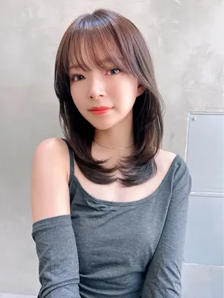 ミディアム カラー Ameri所属・艶髪／韓国ヘア🎀 Kanon︎︎⁺.のヘアスタイル