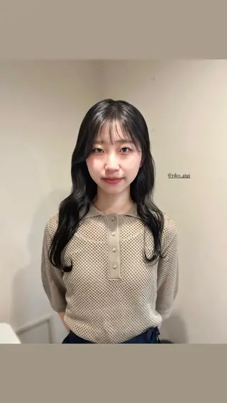 ロング カラー Gigi 代々木所属・りこ 11/4空きありのヘアスタイル