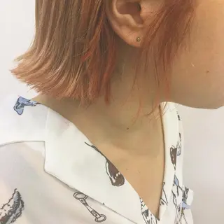 ショート カラー ヘアアレンジ ニシオカ タクヤのヘアスタイル