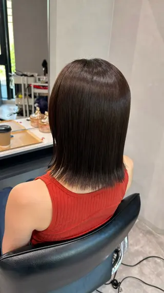 ミディアム 彩華 🎀 西梅田美容室のヘアスタイル