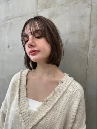 ショート カラー SALT WATER所属・🫐 𝐌𝐚𝐨 🫐ボブモデル募集のヘアスタイル