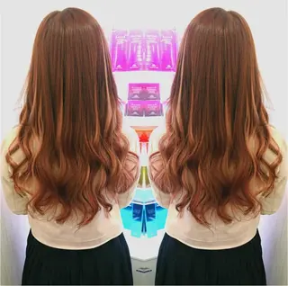 ロング れん/ハイトーン /エクステ/韓国風のヘアスタイル