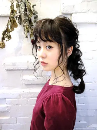 ミディアム まつパ・ヘアセット ♡Chinami♡のマツエク・マツパデザイン