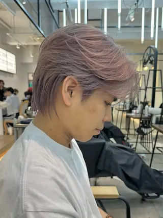 ショート カラー メンズ 🇰🇷カルマパーマ kaito🇰🇷のヘアスタイル