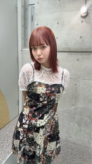 セミロング カラー ヘアアレンジ 愛されカラー🩷 はるなのヘアスタイル