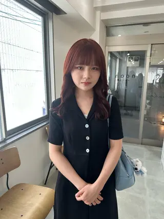 ミディアム カラー お洒落パーマ/ 艶カラー/michiのヘアスタイル