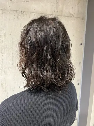 パーマ メンズ 傷ませないカラー・ ボブ・リクト💥のヘアスタイル