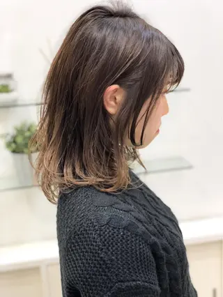 ミディアム カラー ディレクター ノナカのヘアスタイル