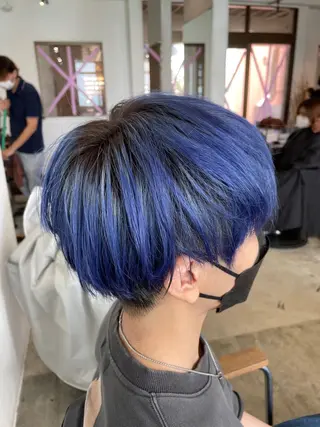 ショート カラー メンズ 平良 那生のヘアスタイル