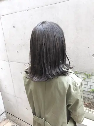ミディアム カラー ブリーチなしで透明感 艶カラー【Ryo】のヘアスタイル