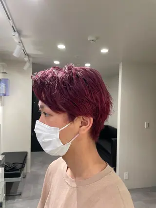 ショート カラー メンズ ブリーチ特化 ハイトーンRYOYAのヘアスタイル