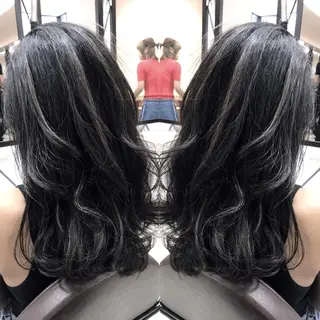 ミディアム カラー シールエクステ⭐️ オオミタクヤのヘアスタイル