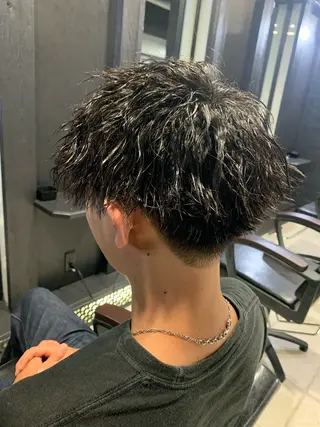 ショート メンズ メンズパーマ/難波/ 心斎橋　室園亮佑のヘアスタイル