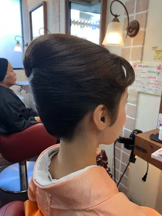 ミディアム ヘアアレンジ 大野 まゆのヘアスタイル