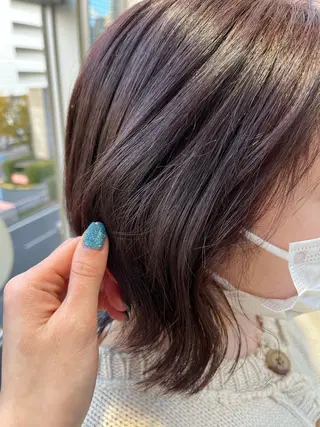 ミディアム カラー FRAME＋spa&hair roomなんば駅前店所属・🦋タナカ ヒナ🦋 ブリーチなしカラーのヘアスタイル