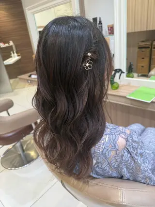 セミロング ヘアアレンジ 韓国ヘアメイク🎀/ 縮毛矯正✨山本媛香のヘアスタイル