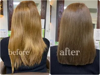 ミディアム カラー 🎀ブリーチなし 透明感🎀yuhiのヘアスタイル