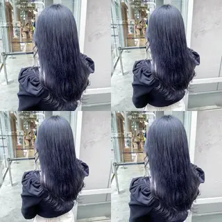 ロング カラー ヘアアレンジ メンズ 🦋重くない暗髪🦋 Hana🦋のヘアスタイル