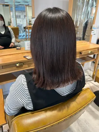 ミディアム 関口 桃花🌷 暖色カラーのヘアスタイル