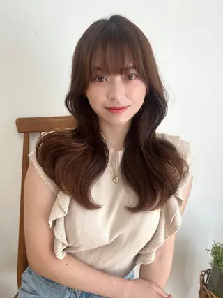ヘアアレンジ 暖色カラー🫧🎀/ 戸塚咲のヘアスタイル