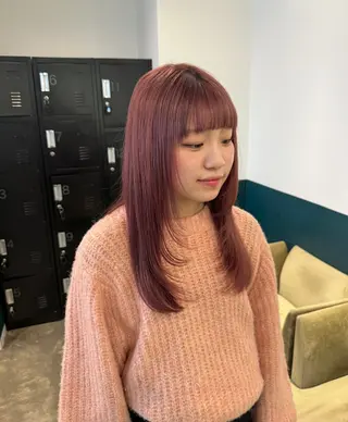 セミロング カラー 聖斗 /ハイトーン/パーマのヘアスタイル