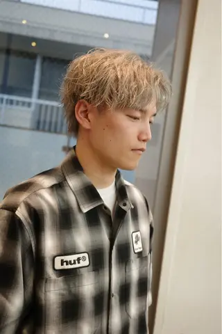 ショート カラー メンズ fifth原宿 堀内新史のヘアスタイル