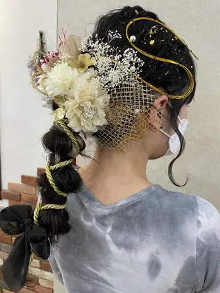 ミディアム カラー パーマ ヘアアレンジ メンズ キッズ ネイル マツエク・マツパ 🦋高瀬寛菜🦋 韓国/ブリーチのヘアスタイル