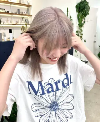 セミロング カラー 暖色カラー/天神/ ヘイマサクラのヘアスタイル