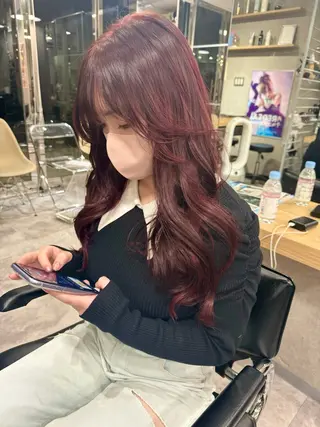 セミロング REDEAL SHIBUYA所属・maya/レイヤー カット/ミインパーマのヘアスタイル